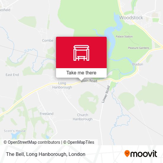 The Bell, Long Hanborough map