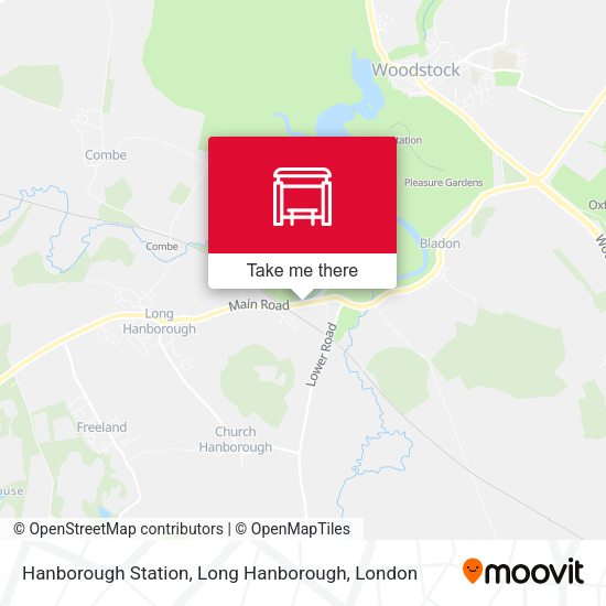 Hanborough Station, Long Hanborough map