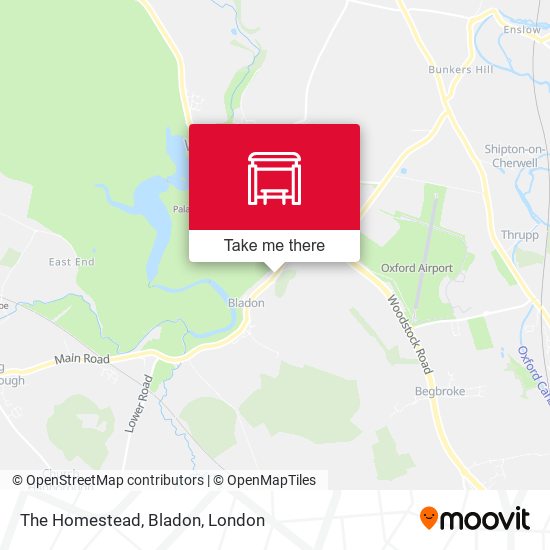 The Homestead, Bladon map