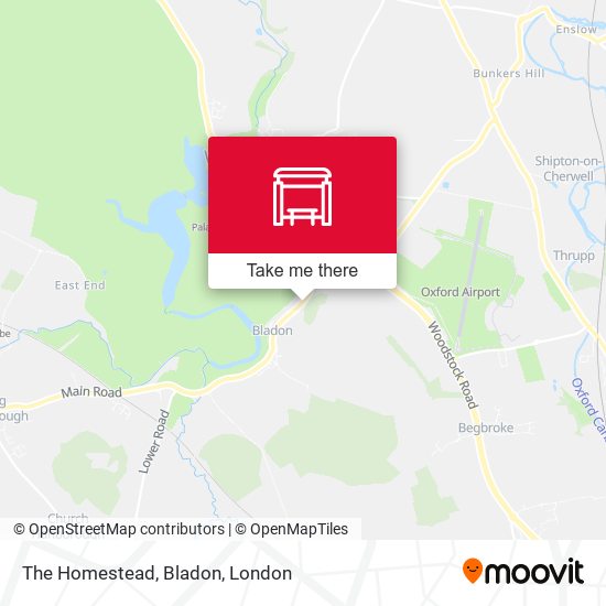 The Homestead, Bladon map