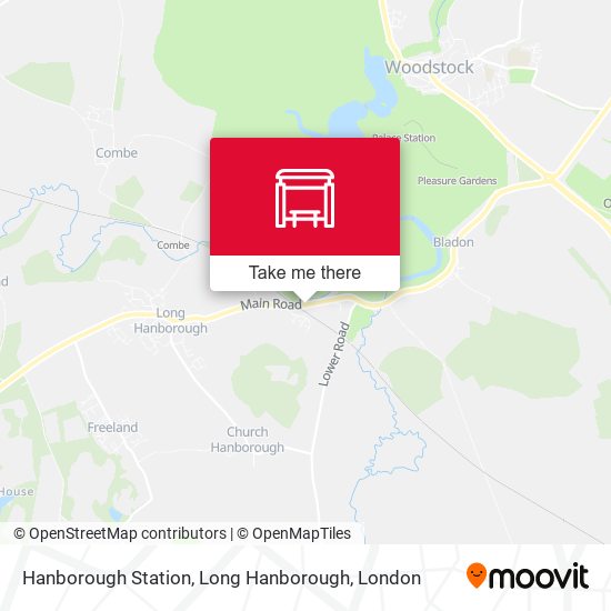 Hanborough Station, Long Hanborough map