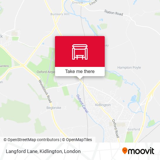 Langford Lane, Kidlington map