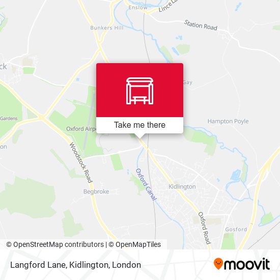 Langford Lane, Kidlington map