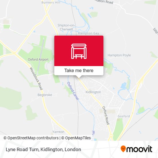 Lyne Road Turn, Kidlington map