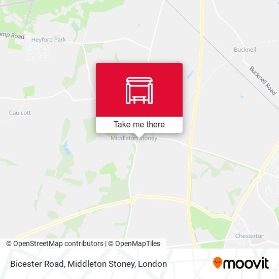 Bicester Road, Middleton Stoney map