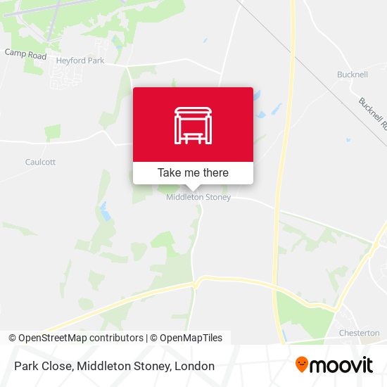 Park Close, Middleton Stoney map