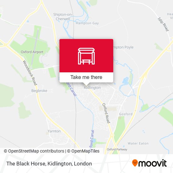 The Black Horse, Kidlington map