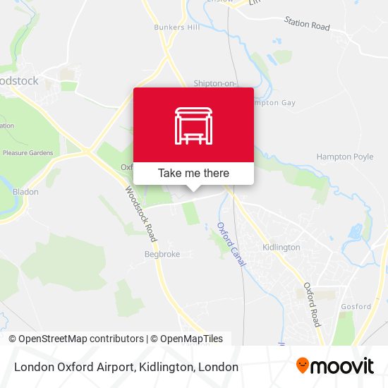 London Oxford Airport, Kidlington map