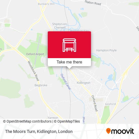 The Moors Turn, Kidlington map