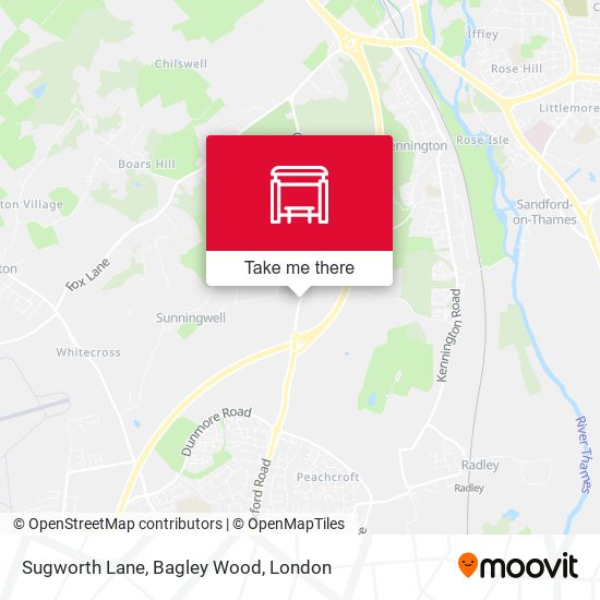 Sugworth Lane, Bagley Wood map