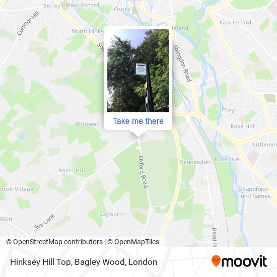 Hinksey Hill Top, Bagley Wood map