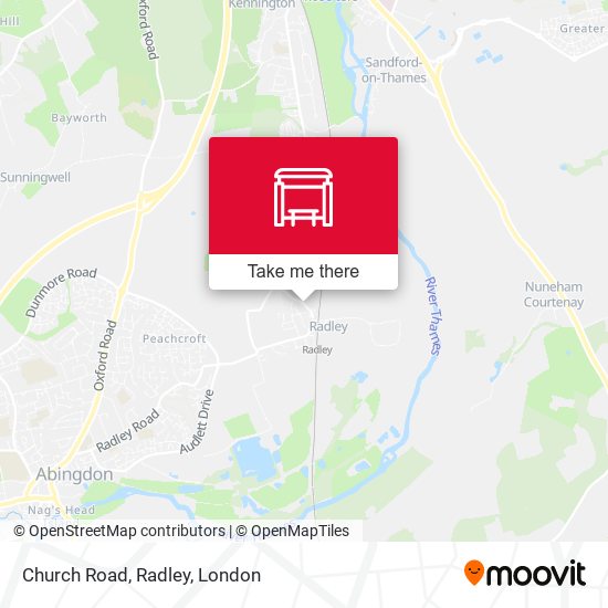 Church Road, Radley map