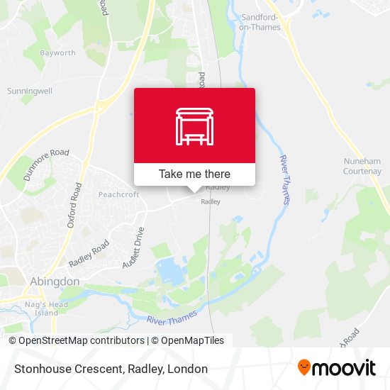 Stonhouse Crescent, Radley map