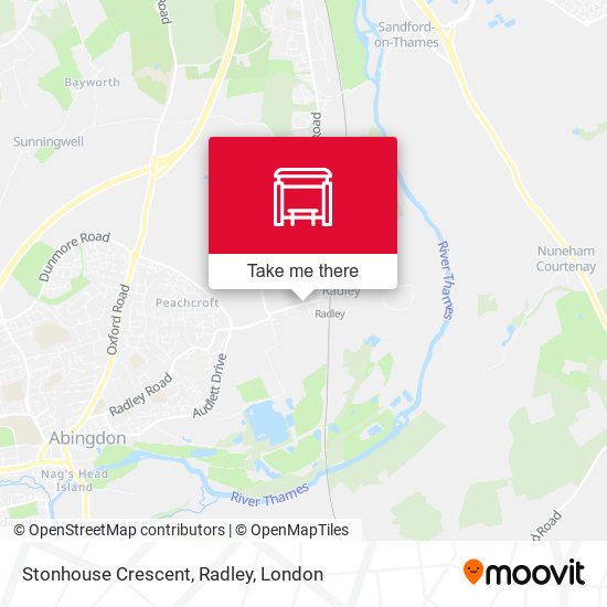 Stonhouse Crescent, Radley map