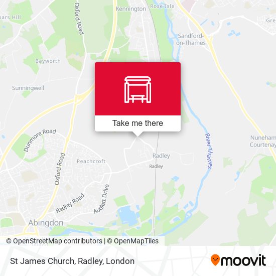 St James Church, Radley map