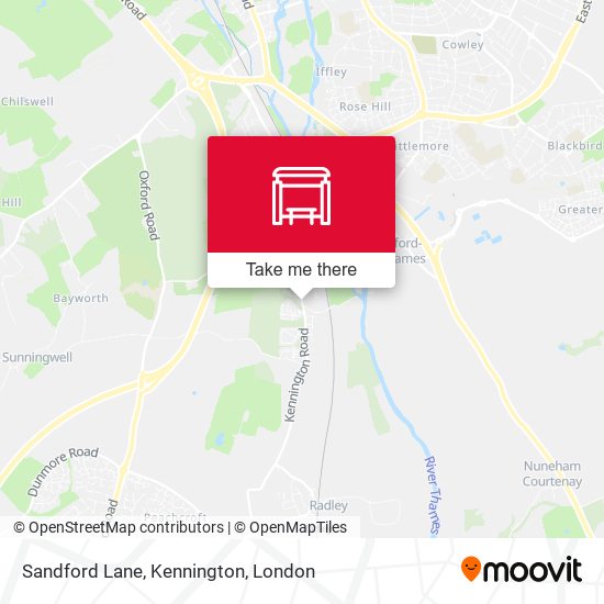 Sandford Lane, Kennington map