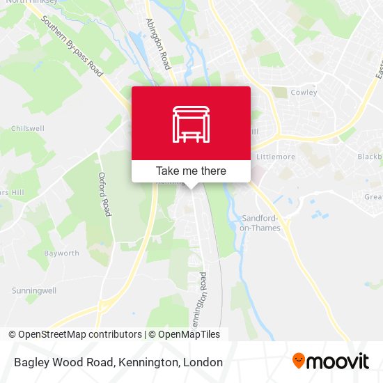 Bagley Wood Road, Kennington map
