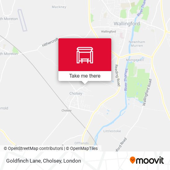 Goldfinch Lane, Cholsey map