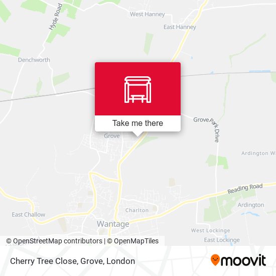 Cherry Tree Close, Grove map