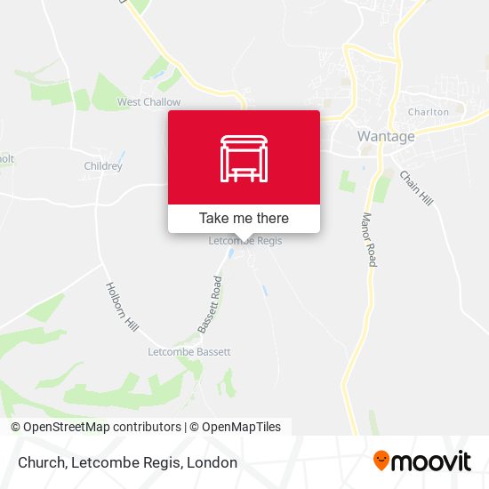 Church, Letcombe Regis map
