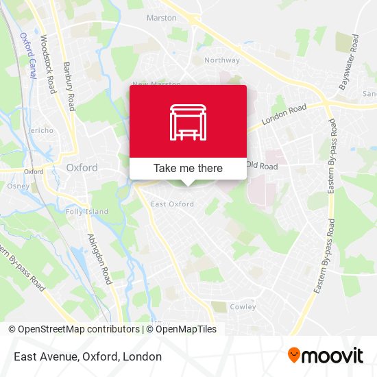 East Avenue, Oxford map