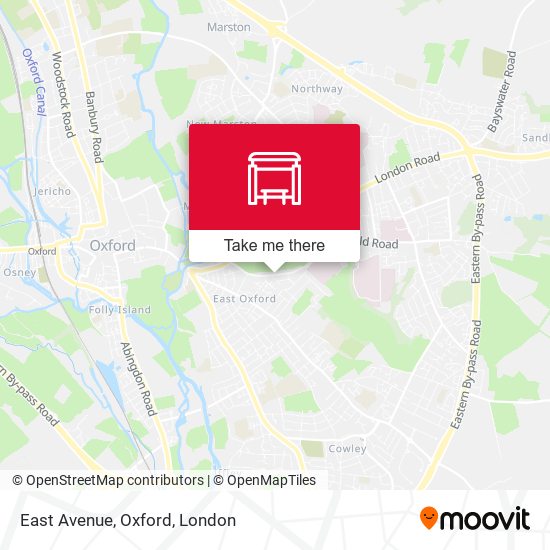 East Avenue, Oxford map