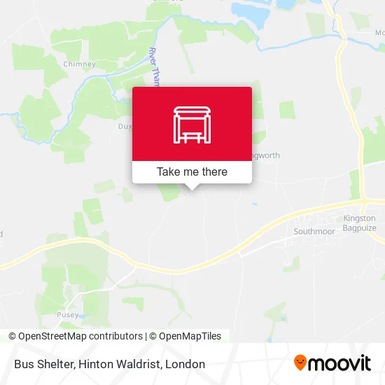 Bus Shelter, Hinton Waldrist map