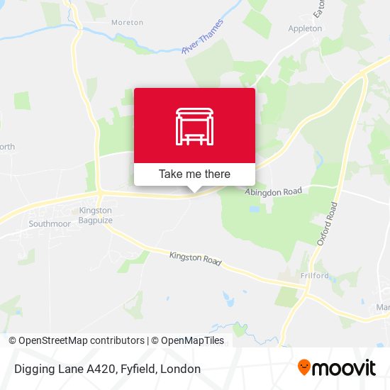 Digging Lane A420, Fyfield map