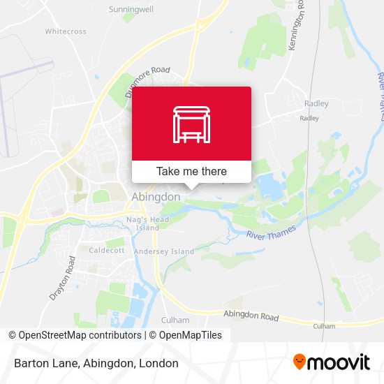 Barton Lane, Abingdon map