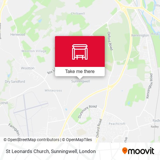 St Leonards Church, Sunningwell map