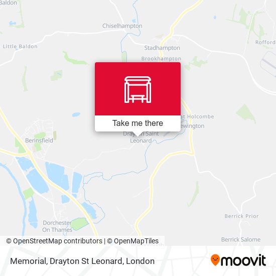 Memorial, Drayton St Leonard map