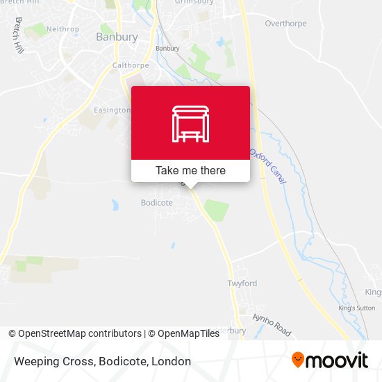 Weeping Cross, Bodicote map