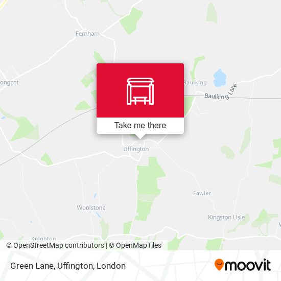 Green Lane, Uffington map