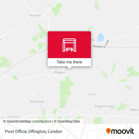 Post Office, Uffington map