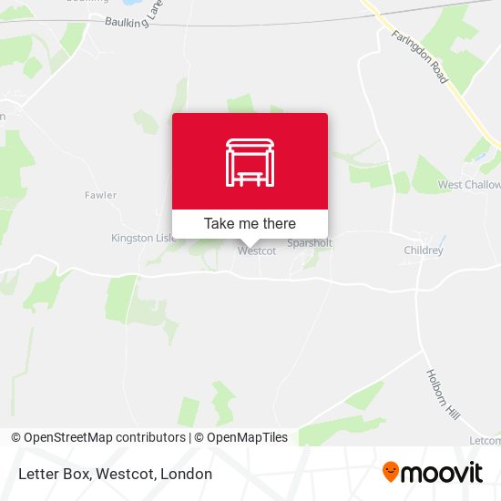 Letter Box, Westcot map