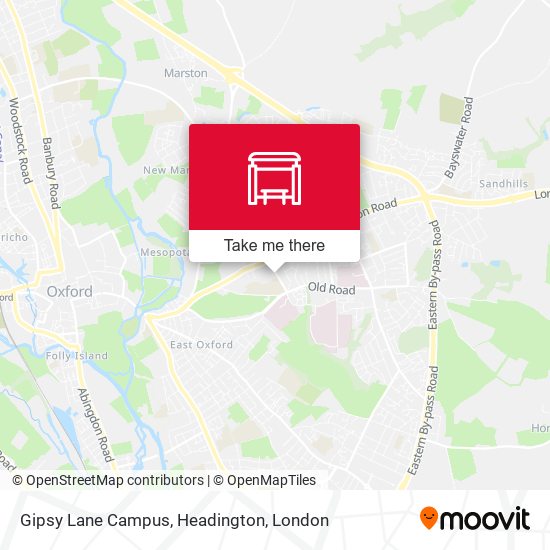 Gipsy Lane Campus, Headington map