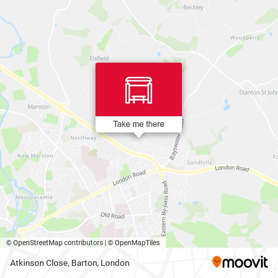 Atkinson Close, Barton map
