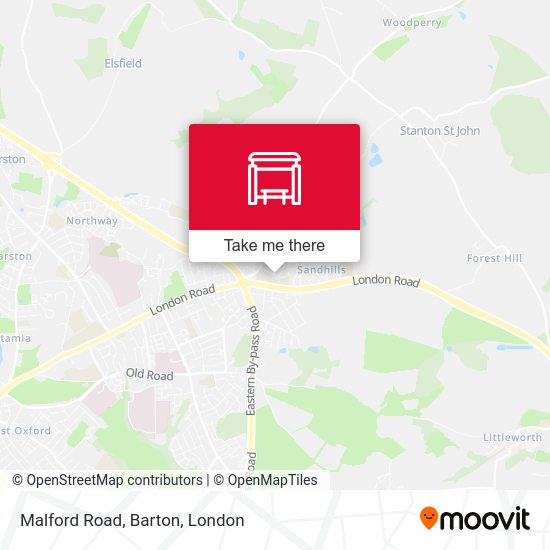 Malford Road, Barton map
