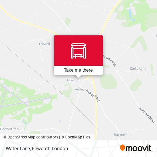 Water Lane, Fewcott map