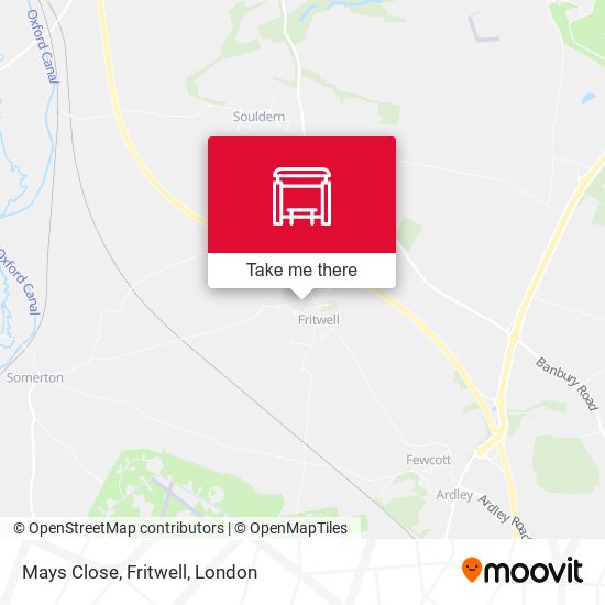 Mays Close, Fritwell map