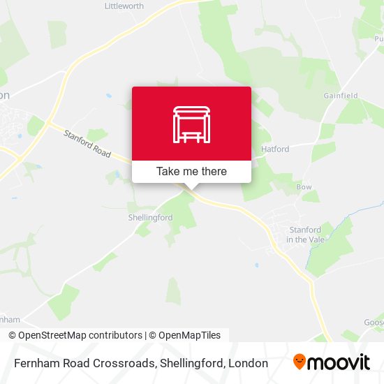 Fernham Road Crossroads, Shellingford map
