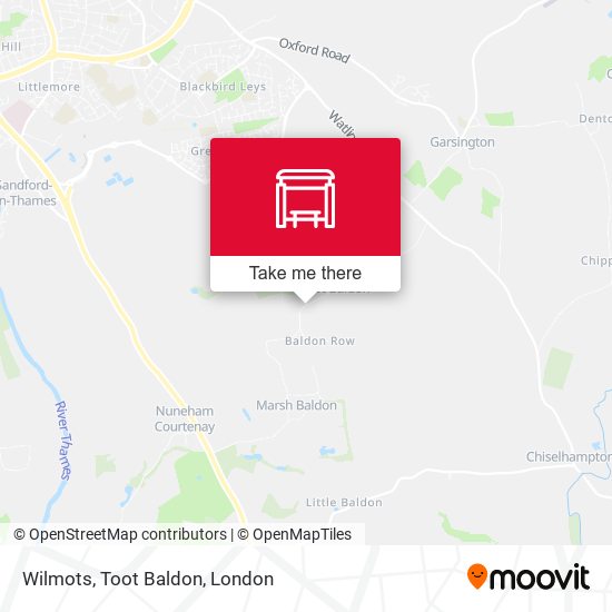 Wilmots, Toot Baldon map