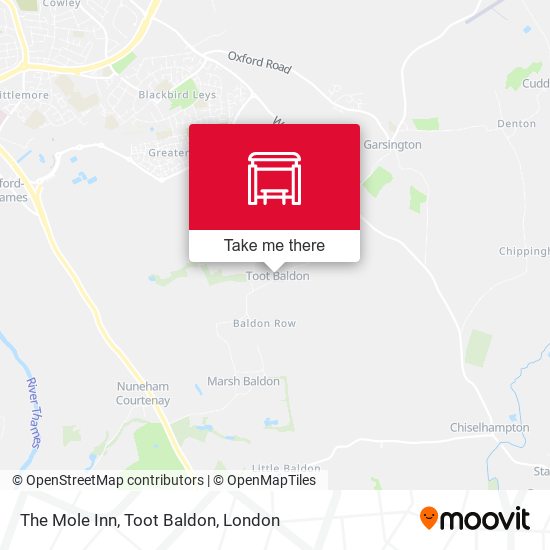 The Mole Inn, Toot Baldon map