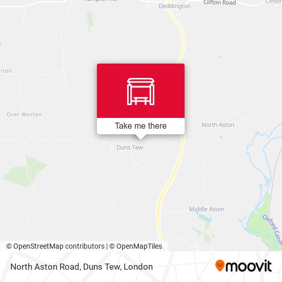 North Aston Road, Duns Tew map