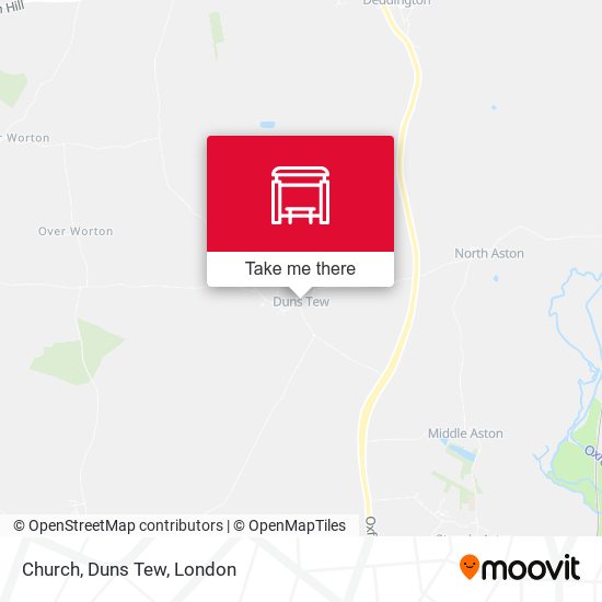 Church, Duns Tew map
