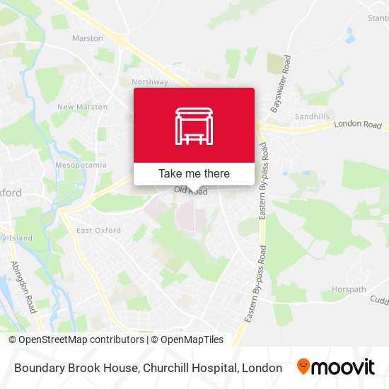 Boundary Brook House, Churchill Hospital map