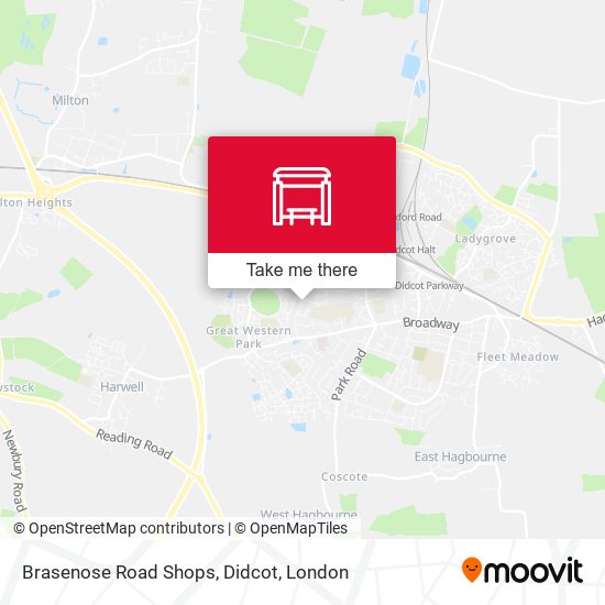 Brasenose Road Shops, Didcot map