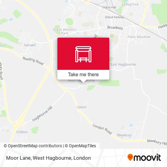 Moor Lane, West Hagbourne map