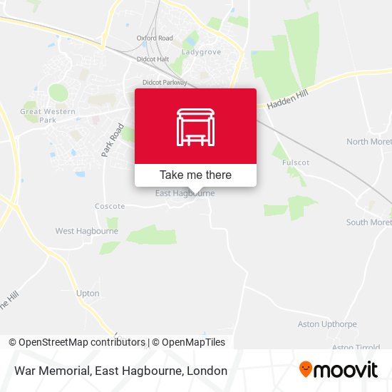 War Memorial, East Hagbourne map