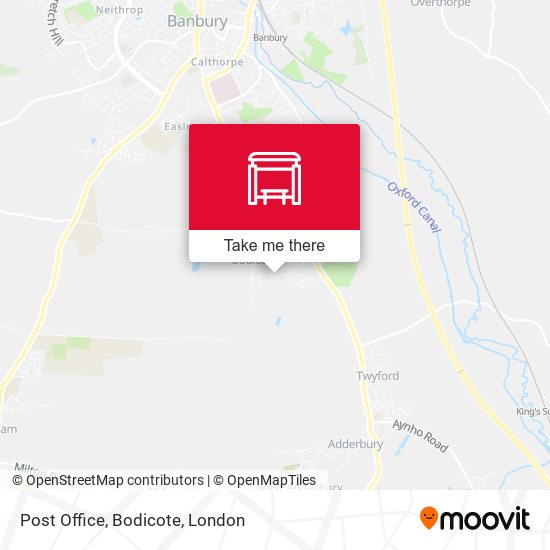 Post Office, Bodicote map